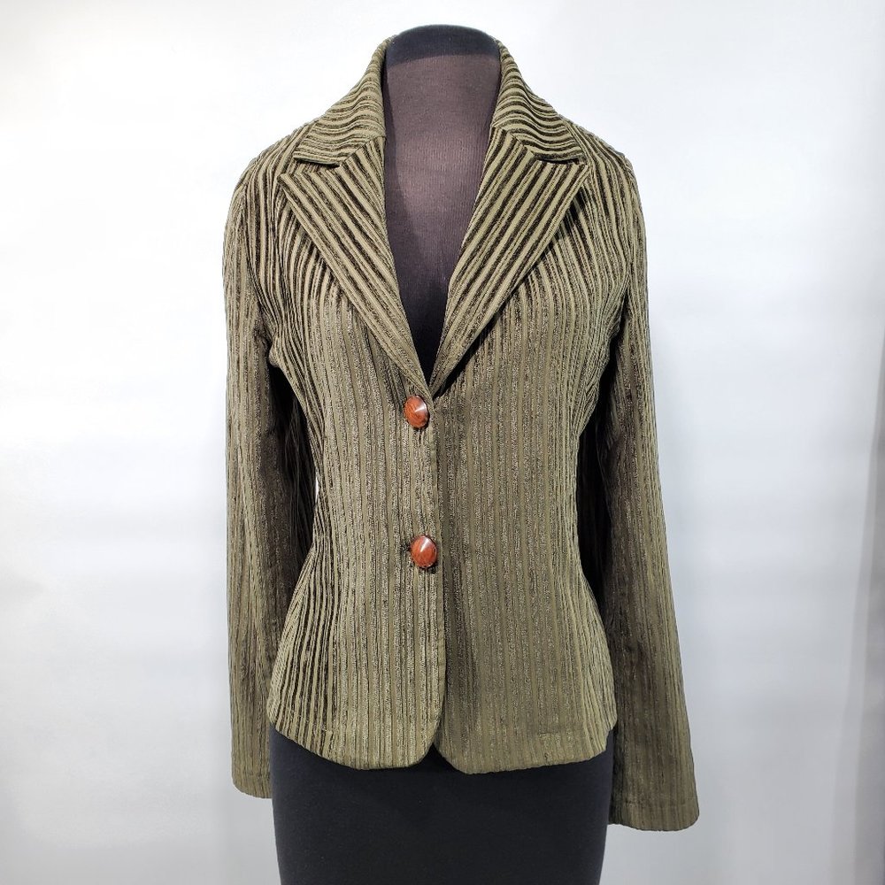 Beautiful Women's Velvet Jacket, Color: Olive, L